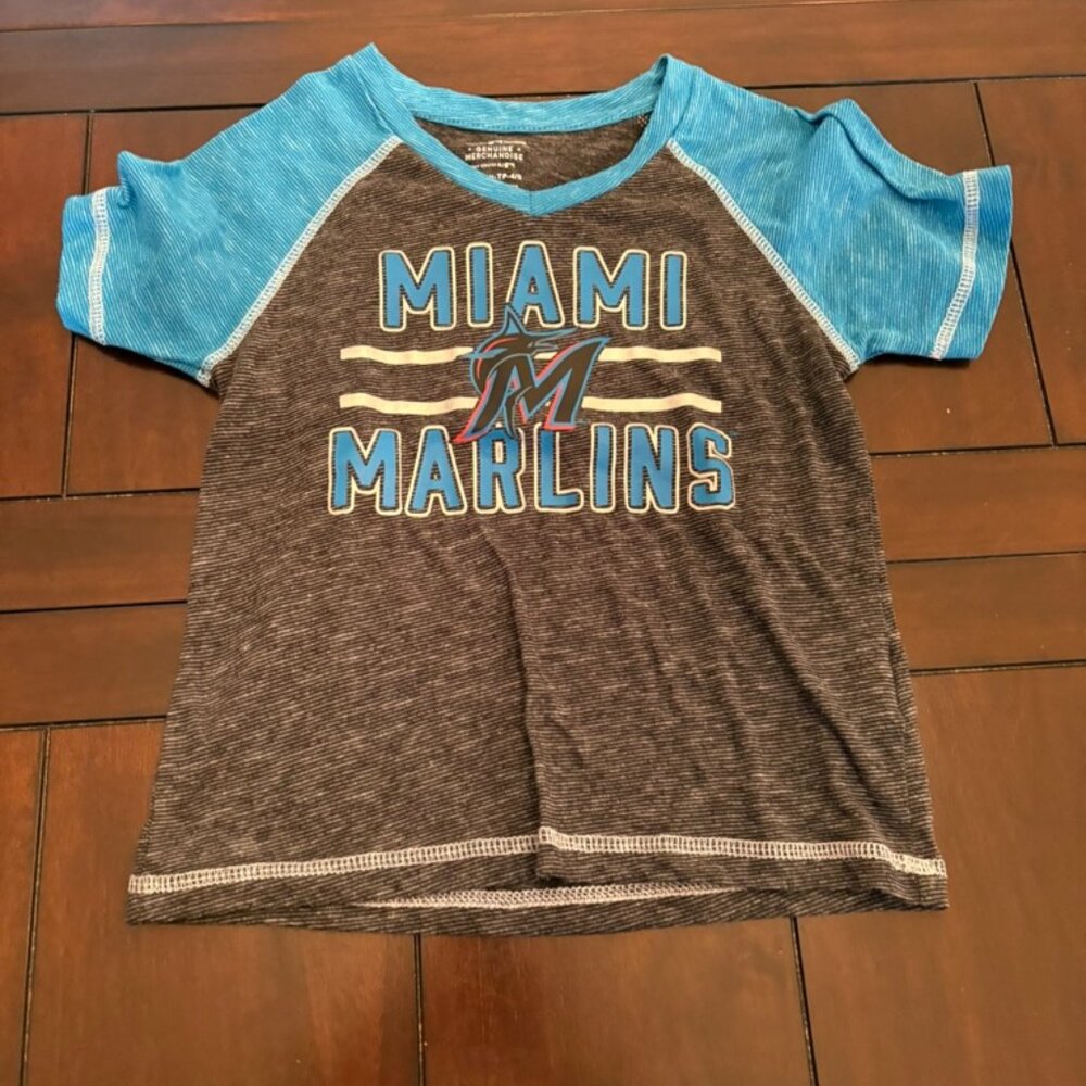 Girls' Miami Marlins Baseball sleeve T-shirt